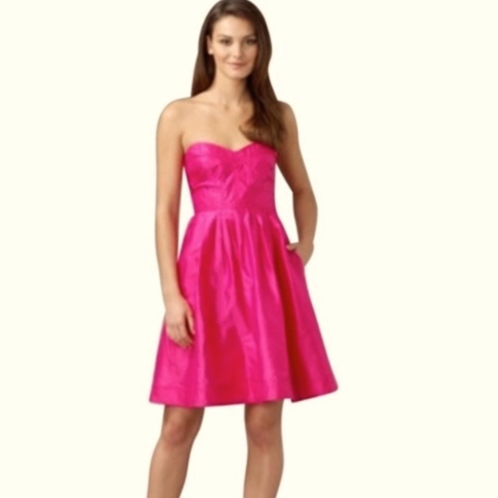 “DIANE VON FURSTENBERG” Bowenia Silk Strapless Dress